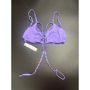 Monica Hansen Beachwear NWT Bikini Top Purple Size Large